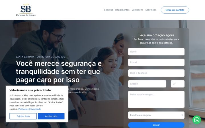 Snímek obrazovky corretorasb.com.br
