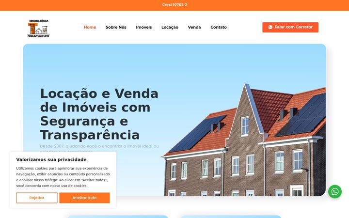 Screenshot of corretortomazi.com.br