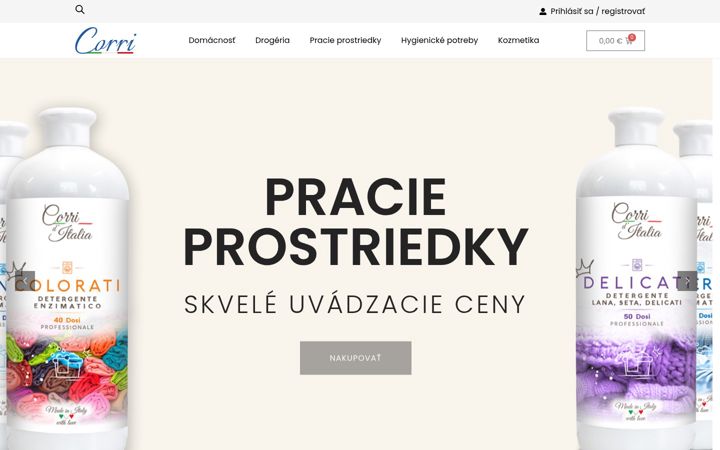 Screenshot of corri.sk
