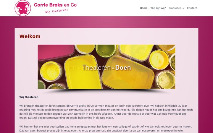 Screenshot of corriebroks.nl