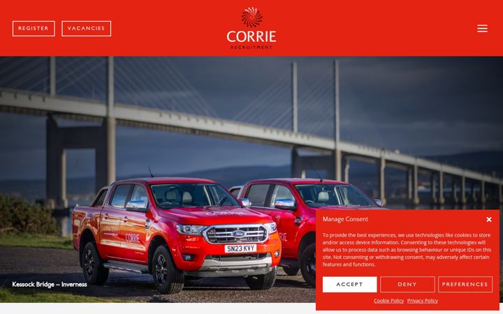 Screenshot of corrierecruitment.co.uk