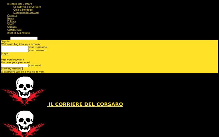 Screenshot of corrieredelcorsaro.it