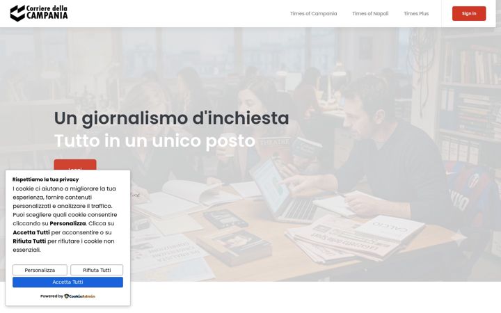 Screenshot of corrieredellacampania.it