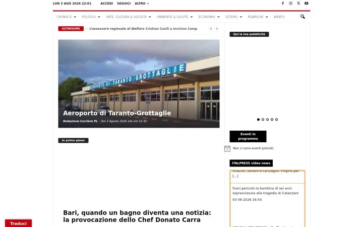 Screenshot of corrierepl.it
