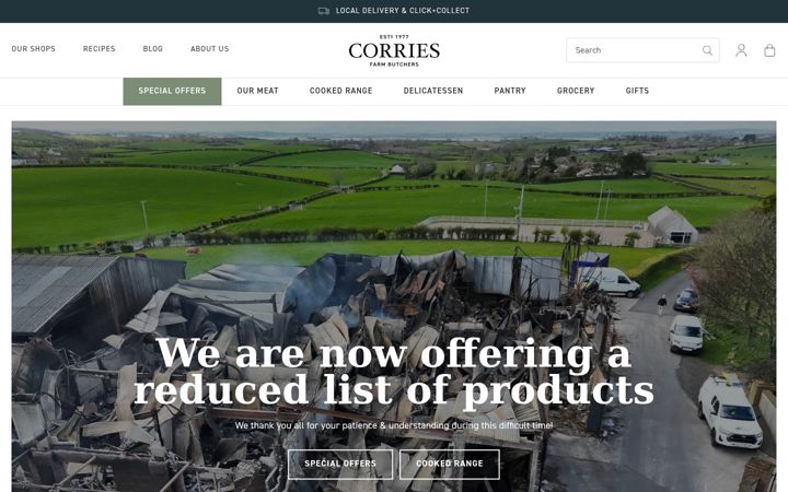 Screenshot di corriesonthefarm.co.uk
