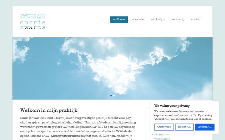 Ekrānuzņēmums no corriezwarts.nl