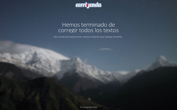 Screenshot του corrigenda.es