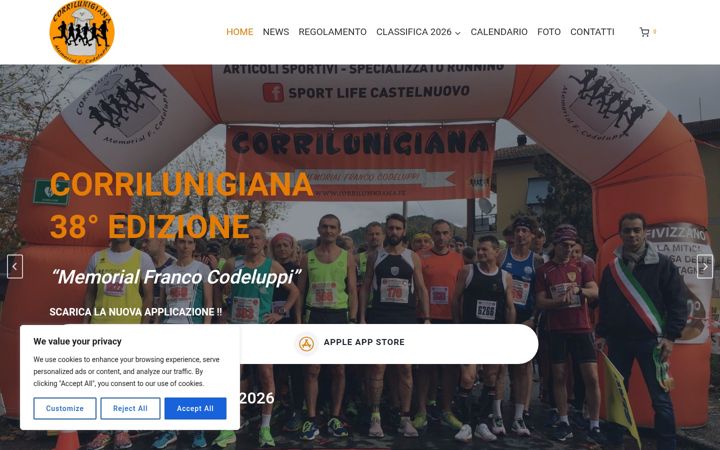 Screenshot of corrilunigiana.it