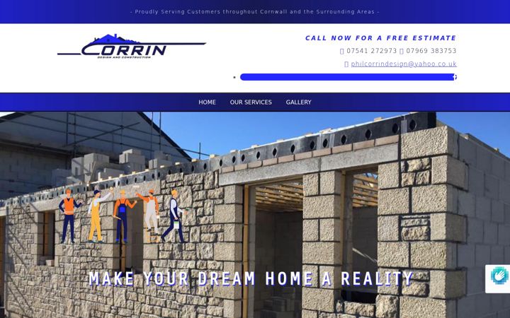 Screenshot of corrindesign.co.uk