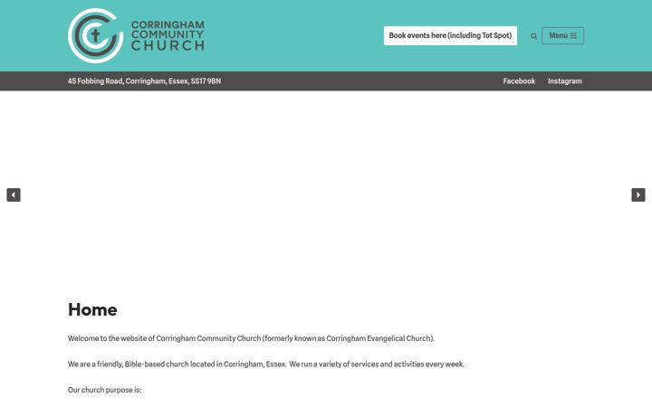 Screenshot di corringhamchurch.co.uk