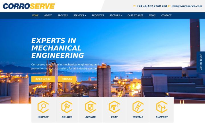 Screenshot of corroserve.com