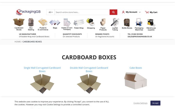 Screenshot di corrugated-cardboard-boxes.co.uk