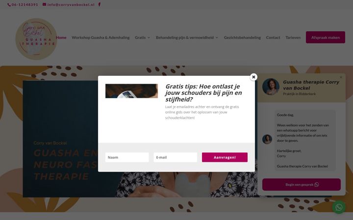 Screenshot of corryvanbockel.nl