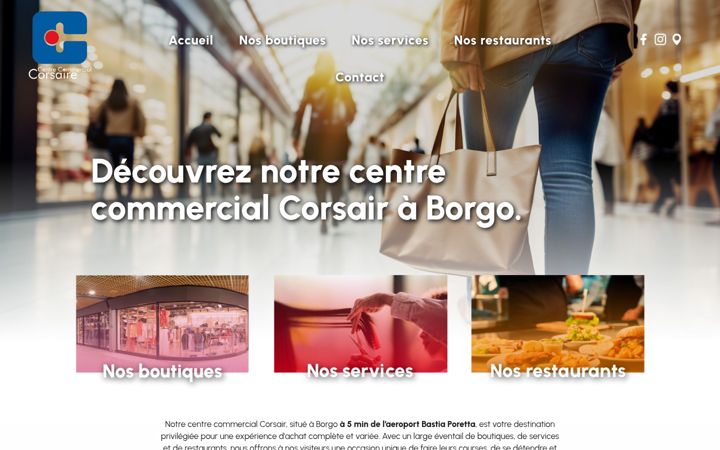 Snímek obrazovky corsair-borgo.fr