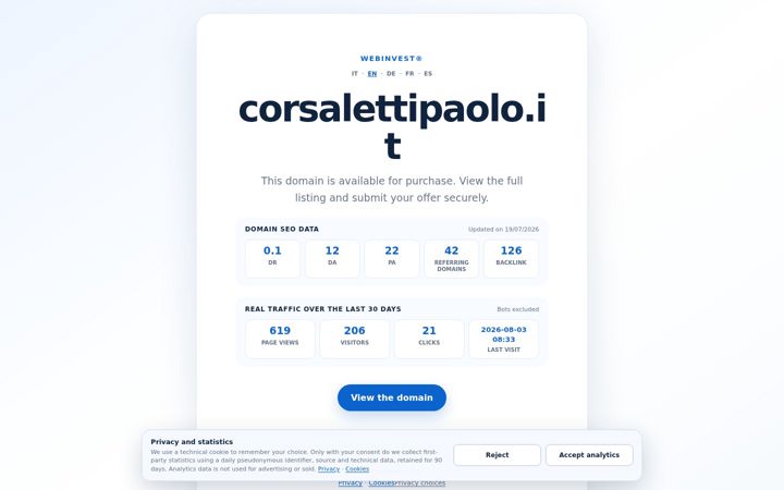 Screenshot of corsalettipaolo.it