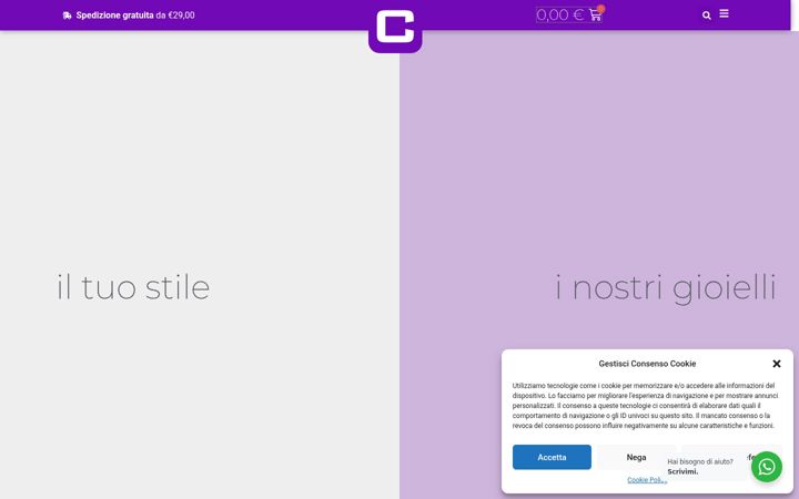 Screenshot of corsanogioielli.com