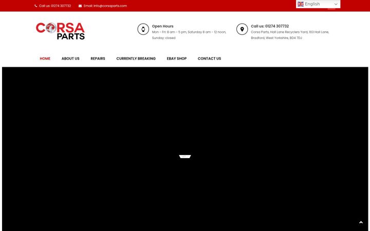Screenshot of corsaparts.com