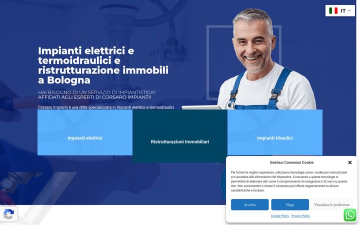 Screenshot of corsaroimpianti.it