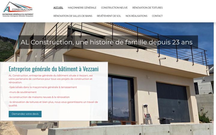 Screenshot of corse-al-construction.fr