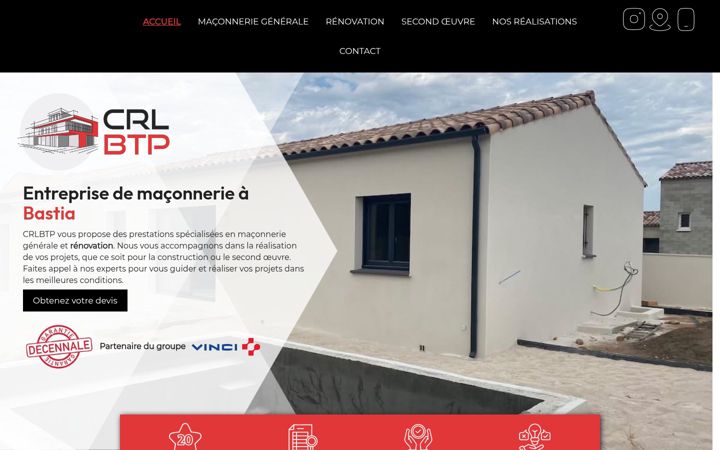 Screenshot of corse-btp.fr