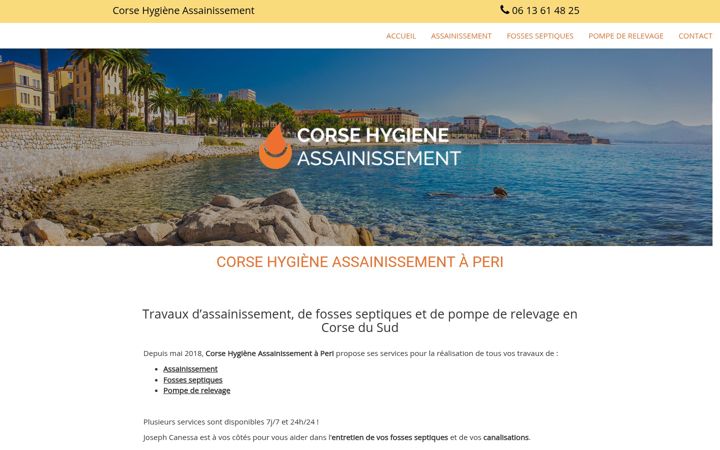 Screenshot of corse-hygiene-assainissement.fr