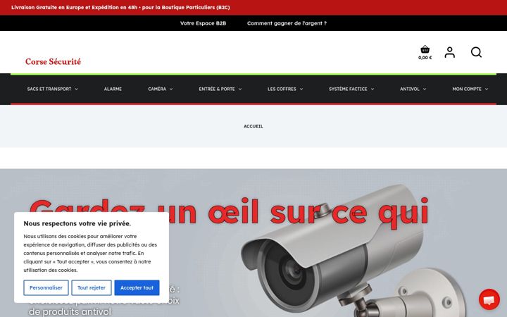 Kuvakaappaus sivustosta corse-securite.fr