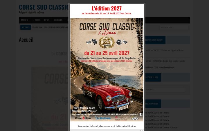 Zrzut ekranu corseclassicrallye.fr