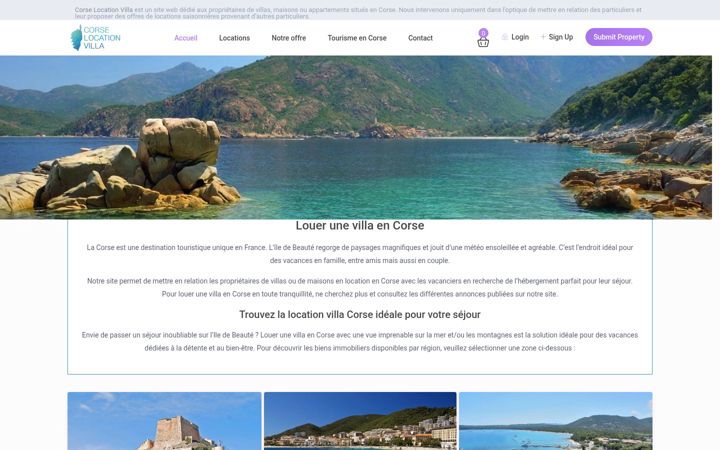 Skærmbillede af corselocationvilla.com