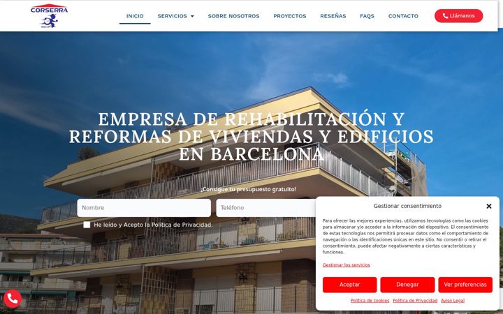 Screenshot of corserra.com