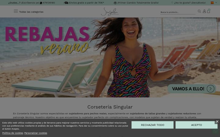 Skærmbillede af corseteriasingular.com