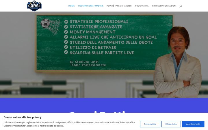 Skärmbild av corsi-bettingexchange.it