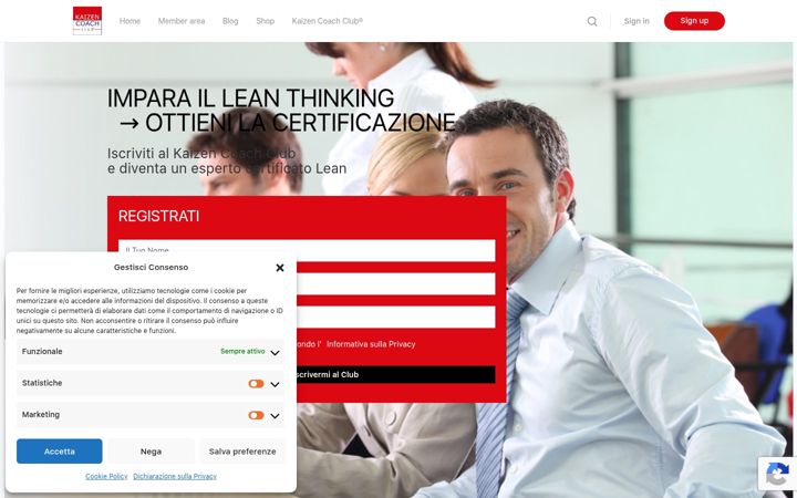Screenshot of corsi-lean-manufacturing.it