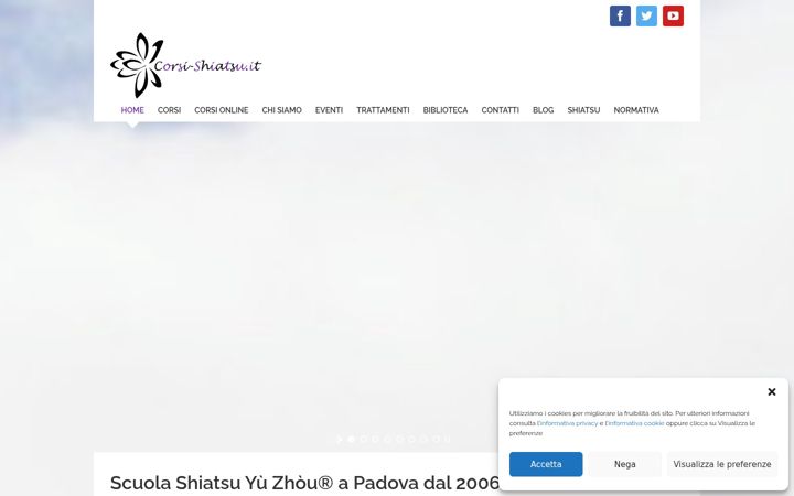 Skärmbild av corsi-shiatsu.it