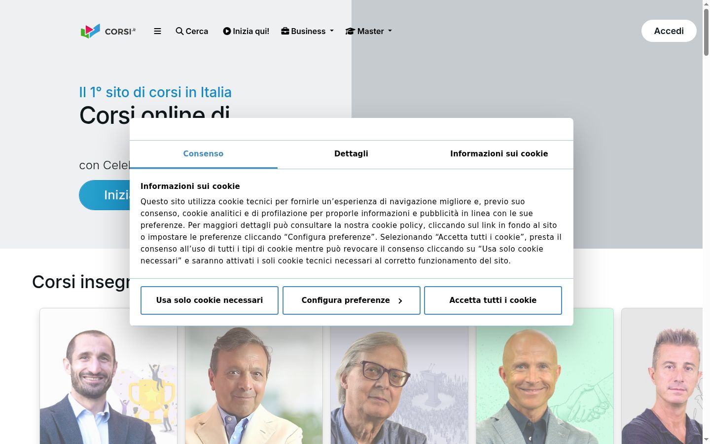 Képernyőkép a bármilyen interakció előtt megjelenő hozzájárulási bannerről