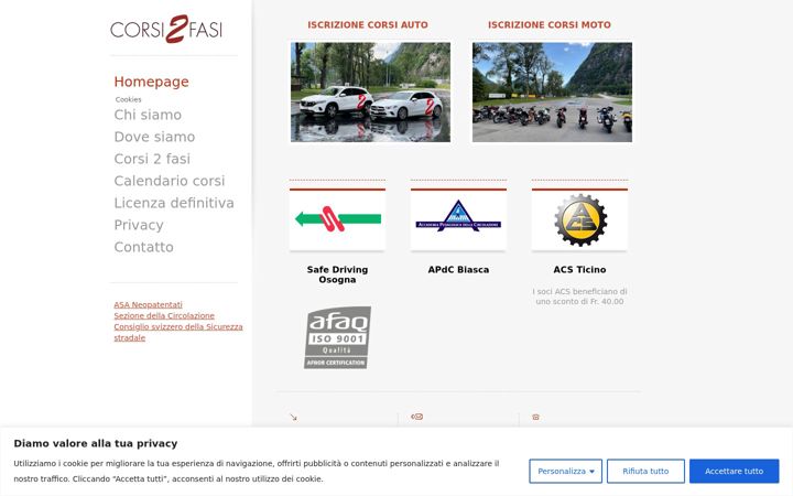 Screenshot of corsi2fasi.ch