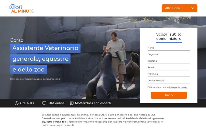 Skärmbild av corsialminuto.it