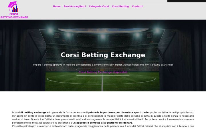 Screenshot of corsibettingexchange.info