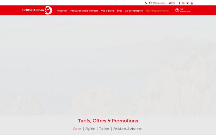 Screenshot of corsicalinea.com