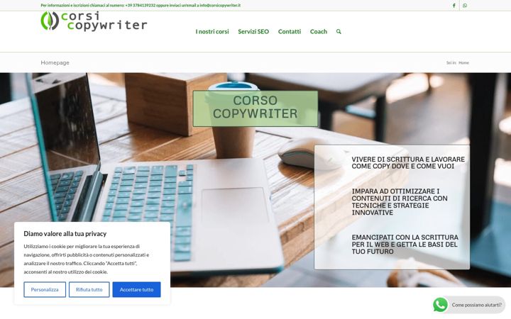 Screenshot ta' corsicopywriter.it