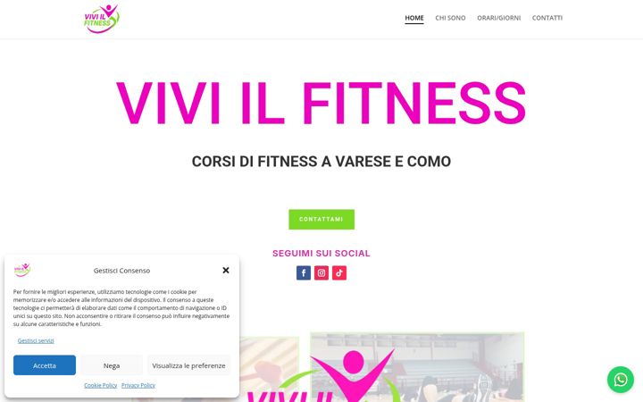 Screenshot of corsidifitnessvaresecomo.it