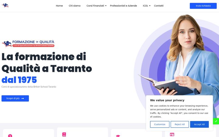 Screenshot von corsidiformazionetaranto.it