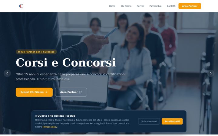 Screenshot of corsieconcorsionline.it