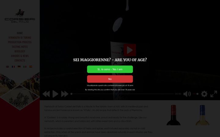 Screenshot of corsieridelpalio.com