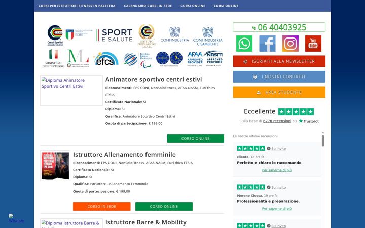 Screenshot of corsifitness.net