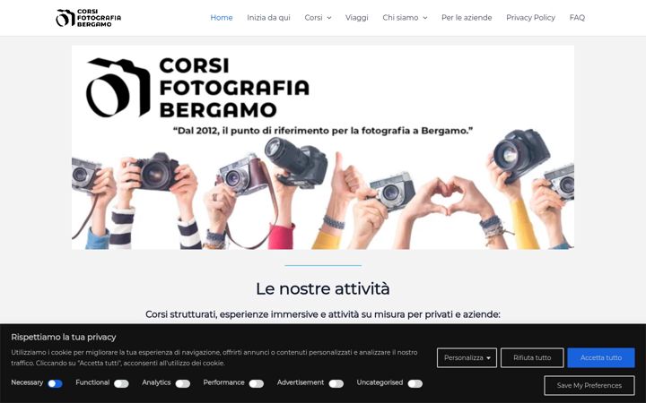 Screenshot di corsifotografiabergamo.it