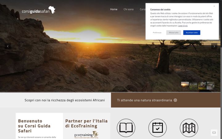 Screenshot of corsiguidasafari.it