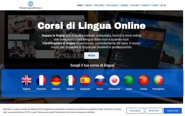 Screenshot di corsilinguaonline.it