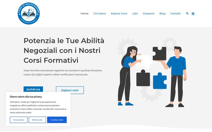 Screenshot of corsinegoziazione.it