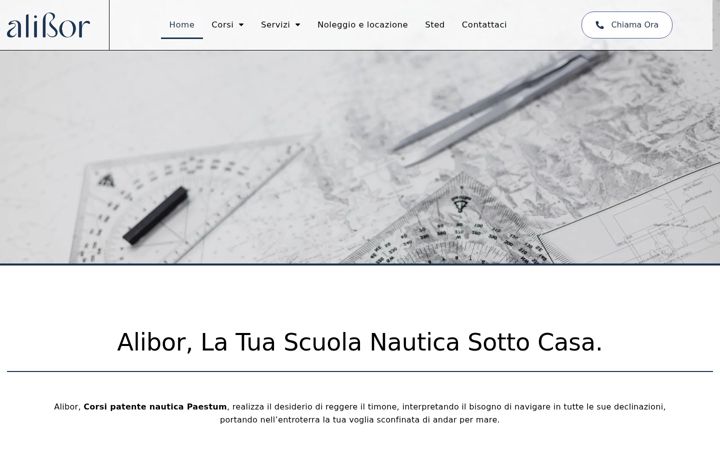 Screenshot of corsipatentenauticapaestum.it
