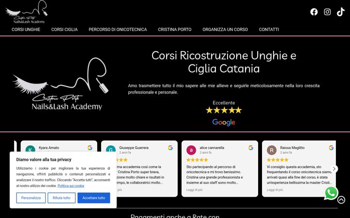 Screenshot of corsiricostruzioneunghiecatania.com